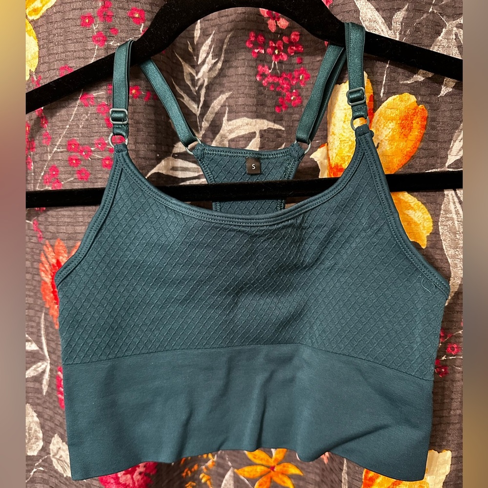 Balance Athletica (Vitality) Longline Crop Top Small Teal